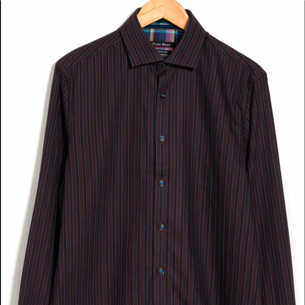 Park West men's XXL all cotton dress shirt, NWT.